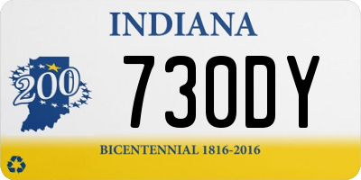 IN license plate 730DY