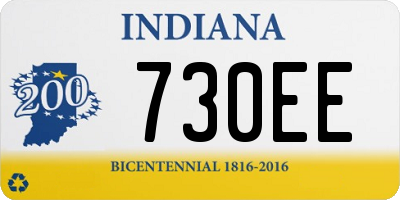 IN license plate 730EE