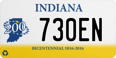 IN license plate 730EN