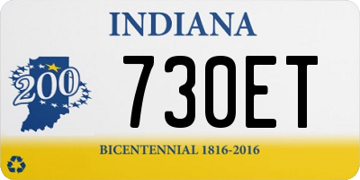 IN license plate 730ET