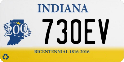 IN license plate 730EV