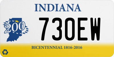 IN license plate 730EW