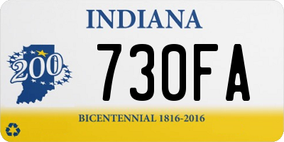 IN license plate 730FA