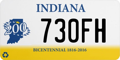 IN license plate 730FH