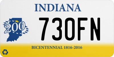IN license plate 730FN