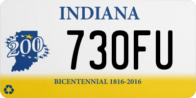 IN license plate 730FU