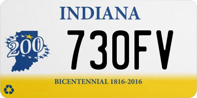 IN license plate 730FV