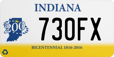 IN license plate 730FX