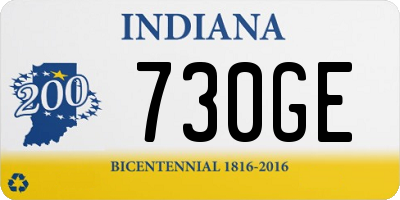 IN license plate 730GE