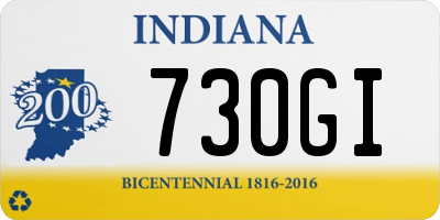 IN license plate 730GI