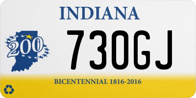 IN license plate 730GJ