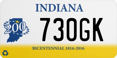 IN license plate 730GK