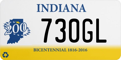 IN license plate 730GL
