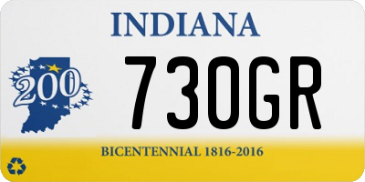 IN license plate 730GR