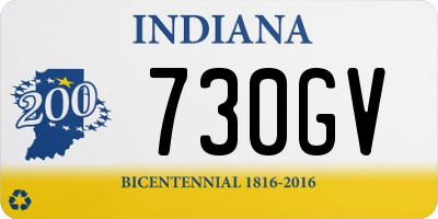 IN license plate 730GV