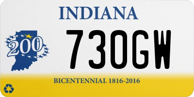 IN license plate 730GW