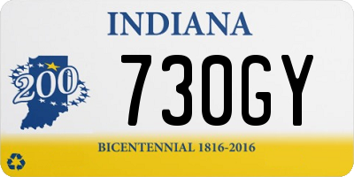 IN license plate 730GY