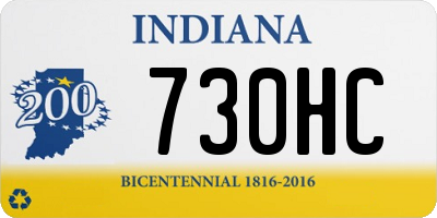 IN license plate 730HC