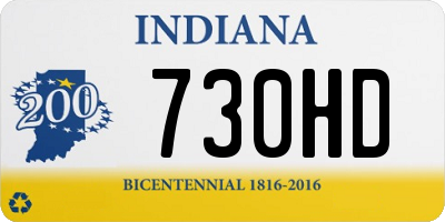 IN license plate 730HD
