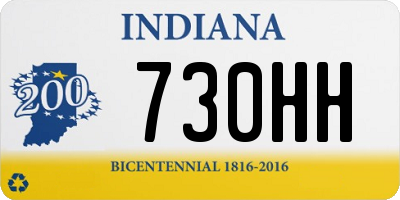 IN license plate 730HH