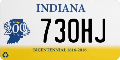 IN license plate 730HJ