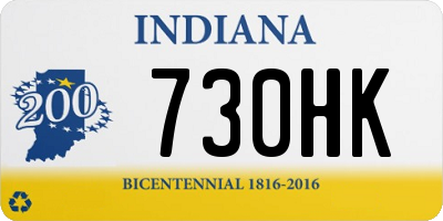 IN license plate 730HK