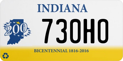 IN license plate 730HO