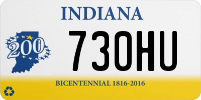 IN license plate 730HU