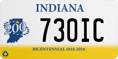IN license plate 730IC