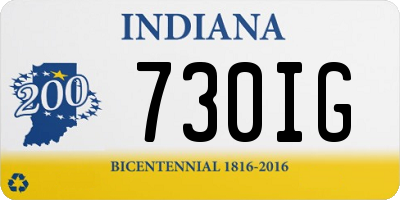 IN license plate 730IG