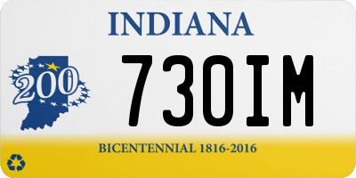 IN license plate 730IM