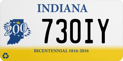 IN license plate 730IY