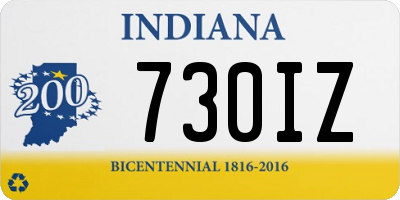 IN license plate 730IZ