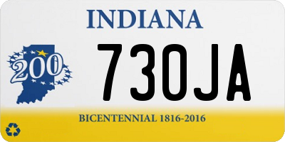 IN license plate 730JA