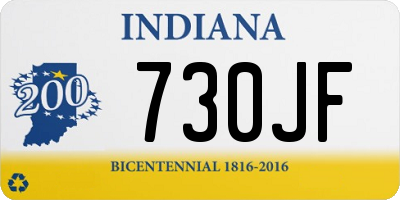 IN license plate 730JF
