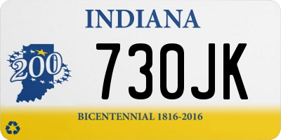 IN license plate 730JK