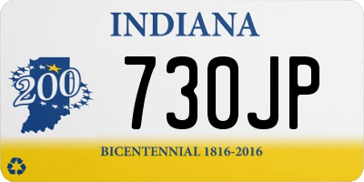 IN license plate 730JP