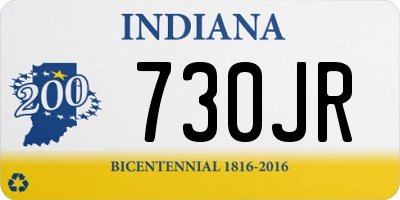 IN license plate 730JR