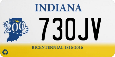 IN license plate 730JV