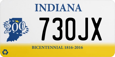 IN license plate 730JX