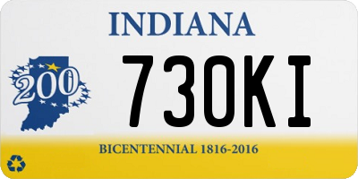 IN license plate 730KI