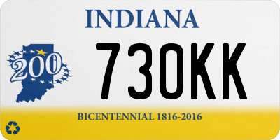 IN license plate 730KK