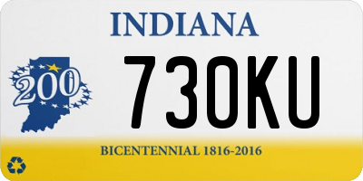 IN license plate 730KU
