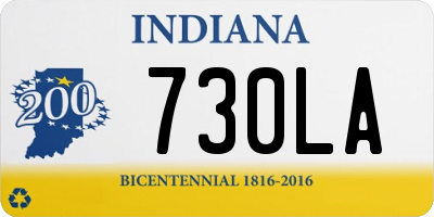 IN license plate 730LA