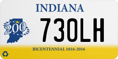 IN license plate 730LH