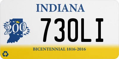 IN license plate 730LI