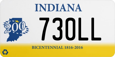 IN license plate 730LL