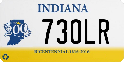 IN license plate 730LR