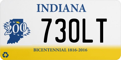 IN license plate 730LT