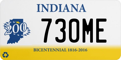 IN license plate 730ME